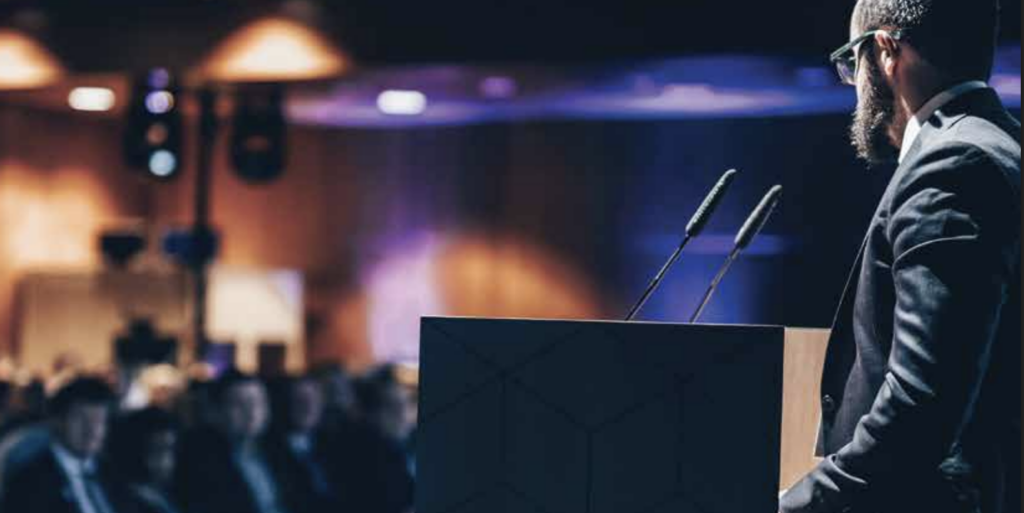 Person Giving a Presentation at a Conference